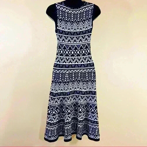 Altar’d State Rayon Black/white Sleeveless Knit A-Line Mini Dress Size S - Picture 11 of 16